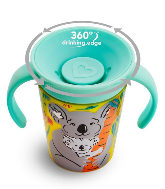 Munchkin Mucize 360 Wildlove Kulplu Alıştırma Bardağı // Koala