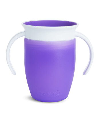 Munchkin Mucize 360° Kulplu Alıştırma Bardağı // Mor