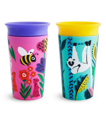 Munchkin Mucize 360° Wildlove Alıştırma Bardağı (2 Adet) // Lemur - Arı