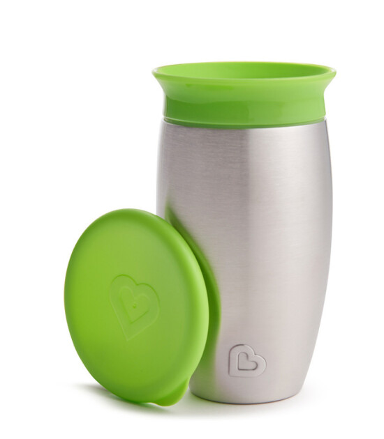 Munchkin Mucize 360 Çelik Alıştırma Bardağı // Yeşil