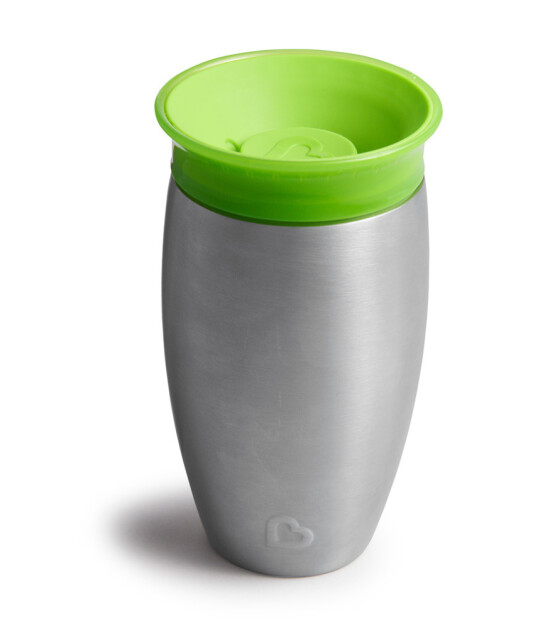 Munchkin Mucize 360 Çelik Alıştırma Bardağı // Yeşil