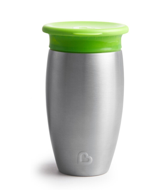 Munchkin Mucize 360 Çelik Alıştırma Bardağı // Yeşil