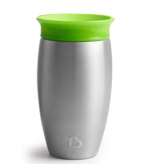 Munchkin Mucize 360 Çelik Alıştırma Bardağı // Yeşil