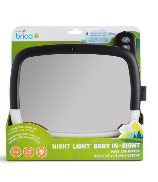 Munchkin Night Light LED Özellikli Dijital Araba Bebek Görüş Aynası