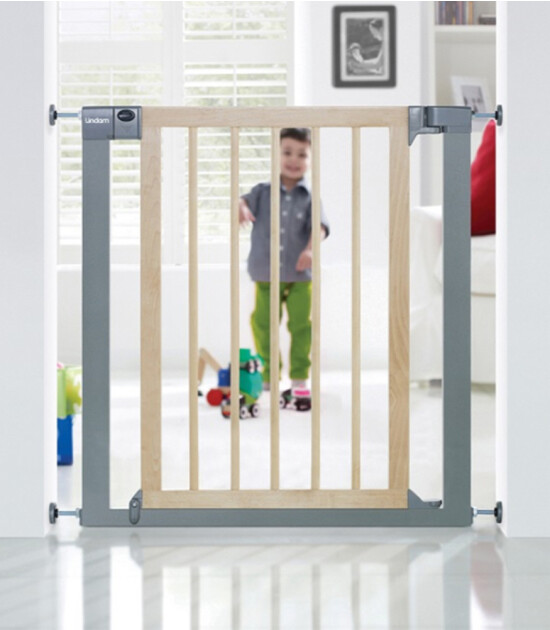 Munchkin Designer Kolay Kapanabilir Bebek Güvenlik Kapısı (76cm-82cm) // Bej-Gri