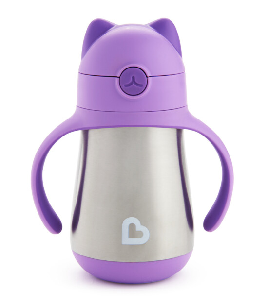Munchkin Pipetili Paslanmaz Çelik Bardak // Mor