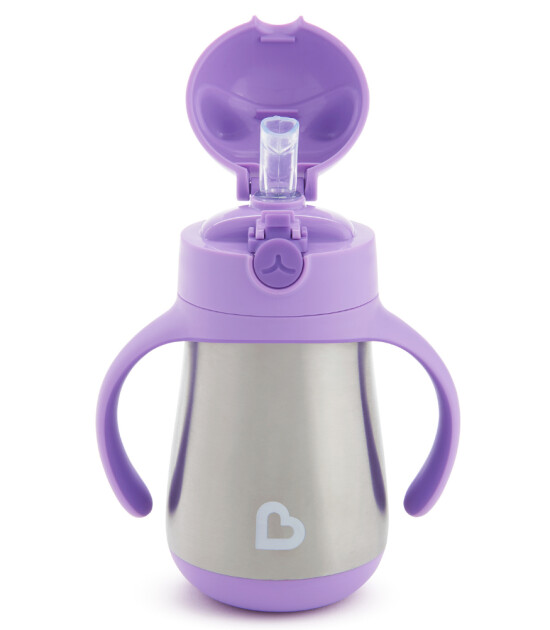 Munchkin Pipetili Paslanmaz Çelik Bardak // Mor