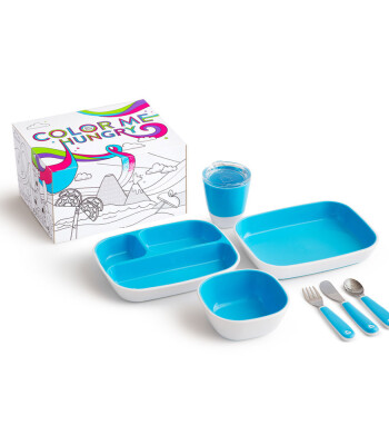 Munchkin Splash 5li Bebek Beslenme Takımı // Mavi