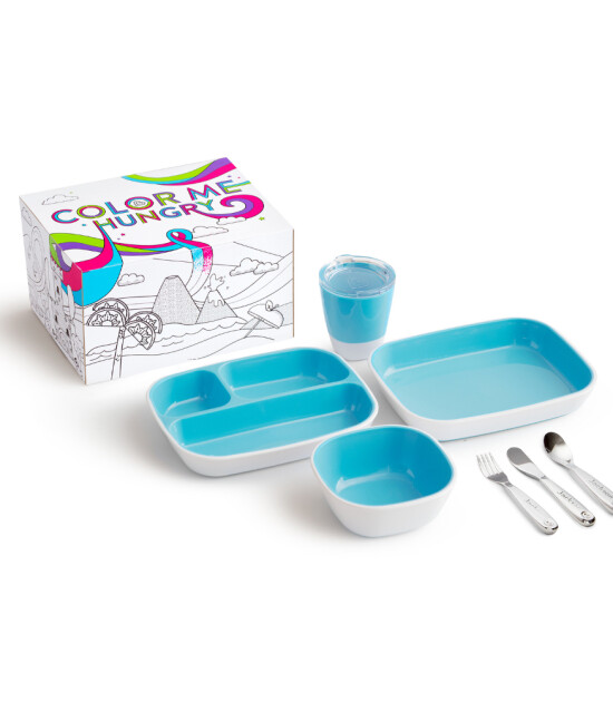 Munchkin Splash 5li Bebek Beslenme Takımı // Mavi