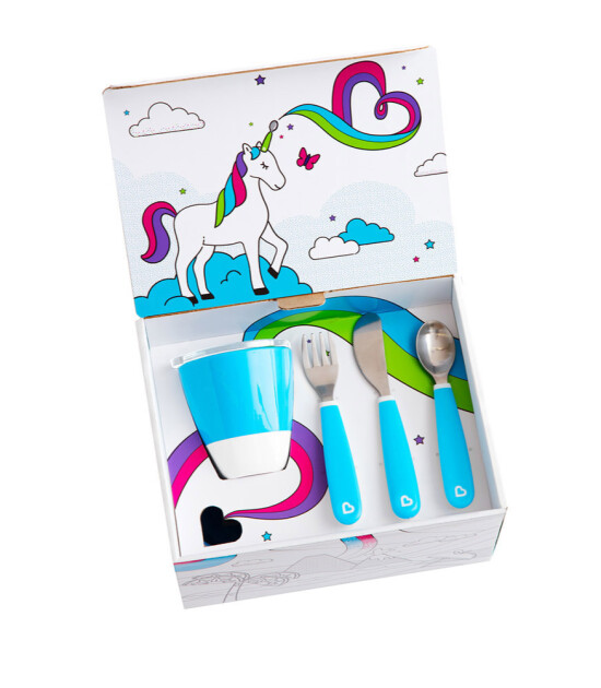 Munchkin Splash 5li Bebek Beslenme Takımı // Mavi