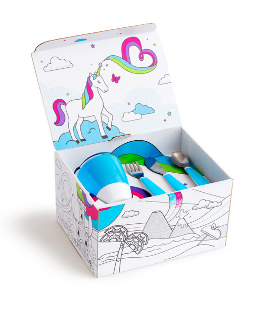 Munchkin Splash 5li Bebek Beslenme Takımı // Mavi