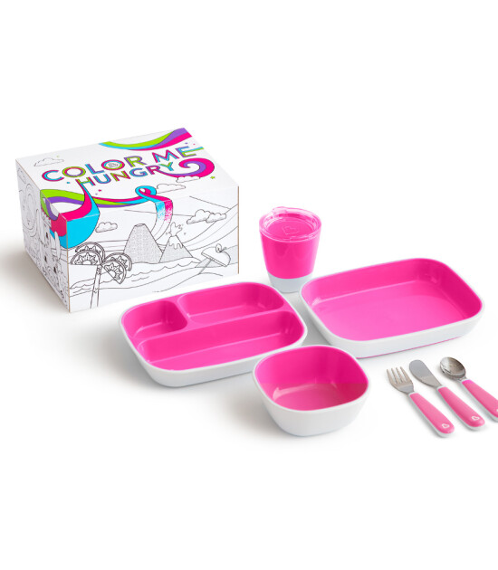 Munchkin Splash 5li Bebek Beslenme Takımı // Pembe