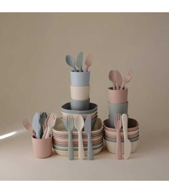 Mushie Çatal Kaşık Bıçak Seti // Blush
