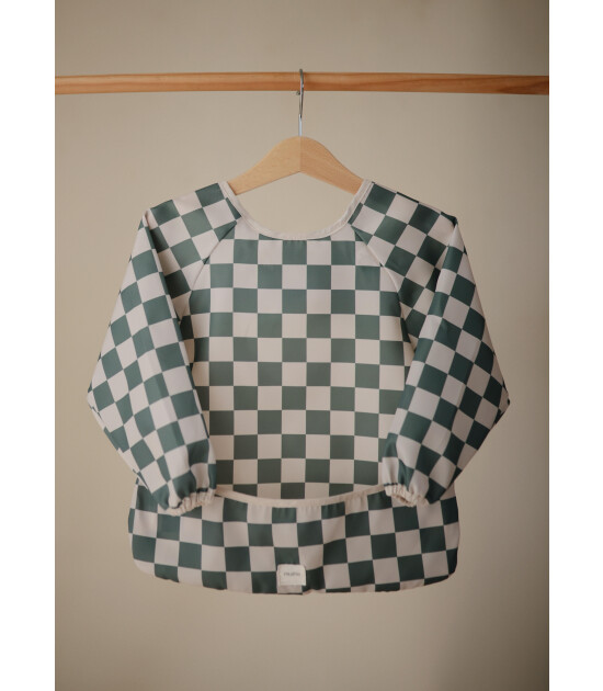Mushie Uzun Kollu Mama Önlük // Olive Check