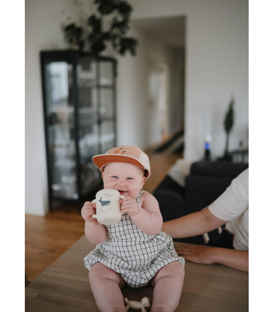 Mushie Pipetli Silikon Alıştırma Bardağı // Whales