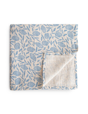 Mushie Organik Müslin Örtü // Blue Flowers