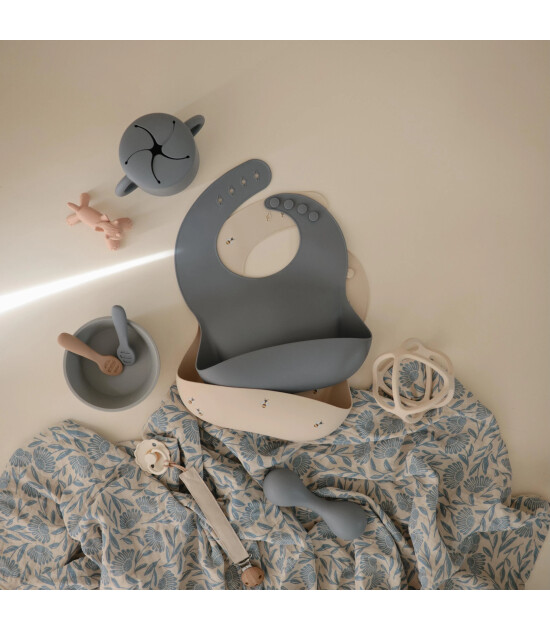 Mushie Organik Müslin Örtü // Blue Flowers