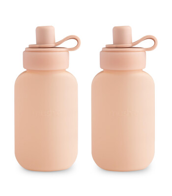 Mushie Silikon Püre Şişesi (2 Adet) // Blush