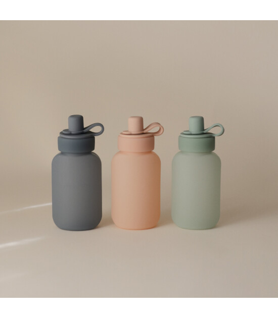 Mushie Silikon Püre Şişesi (2 Adet) // Cambridge Blue