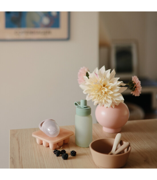 Mushie Silikon Püre Şişesi (2 Adet) // Cambridge Blue