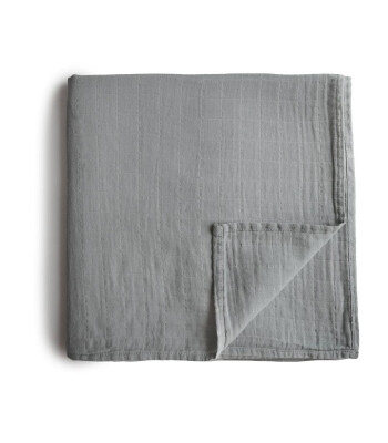 Mushie Organik Müslin Örtü // Belgian Gray