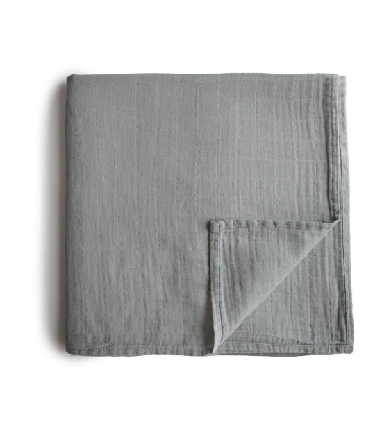 Mushie Organik Müslin Örtü // Belgian Gray