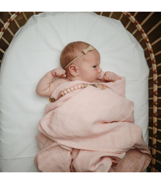 Mushie Organik M&uuml;slin &Ouml;rt&uuml; // Rose Vanilla