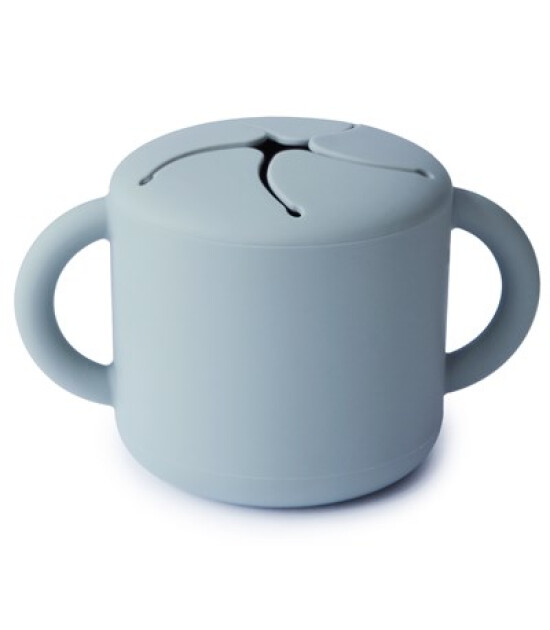 Mushie Silikon Atıştırma Kabı // Powder Blue