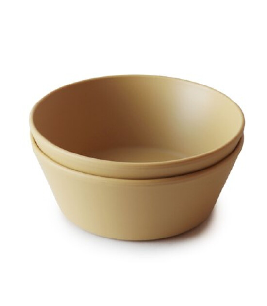 Mushie Yuvarlak Yemek Kasesi (2 Adet) // Mustard