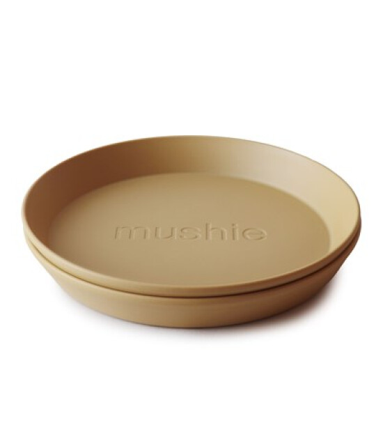 Mushie Yuvarlak Yemek Tabağı (2 Adet) // Mustard