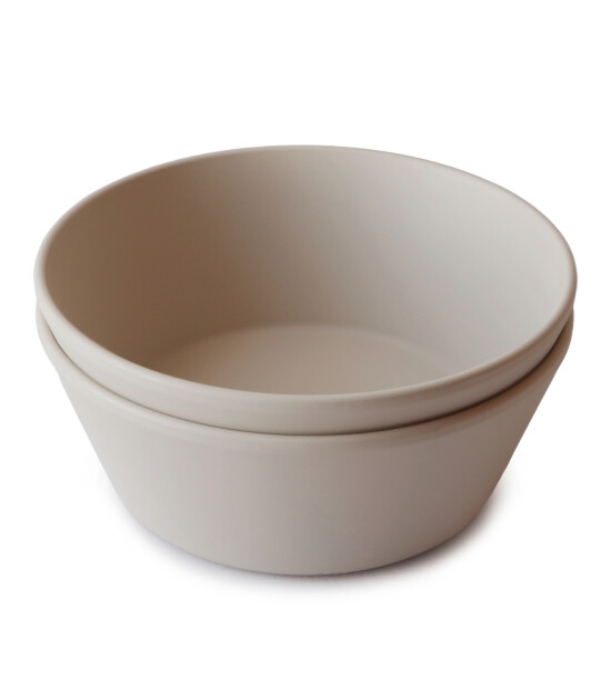 Mushie Yuvarlak Yemek Kasesi (2 Adet) // Vanilla