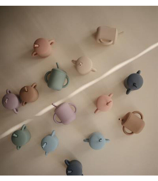 Mushie Pipetli Silikon Alıştırma Bardağı // Soft Lilac