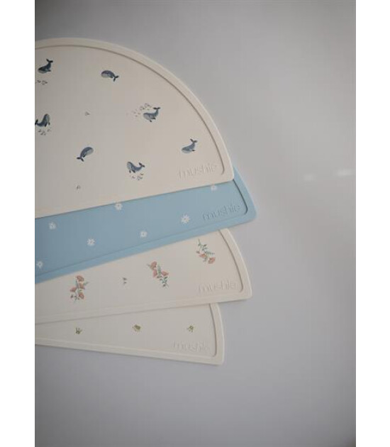 Mushie Silikon Mat // Pink Flowers