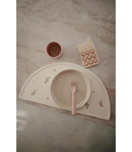 Mushie Silikon Mat // Pink Flowers