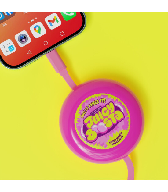 Mustard Juicy Boosta Hızlı Şarj Kablosu // Pembe