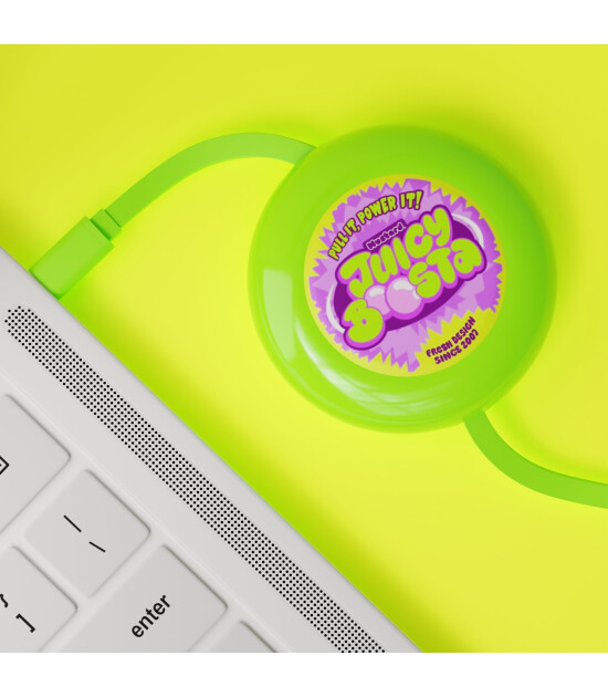 Mustard Juicy Boosta Hızlı Şarj Kablosu // Yeşil