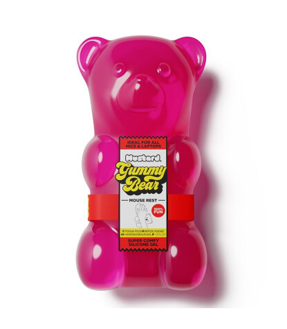 Mustard Silikon Mouse Bilek Desteği Gummy Bear // Pembe