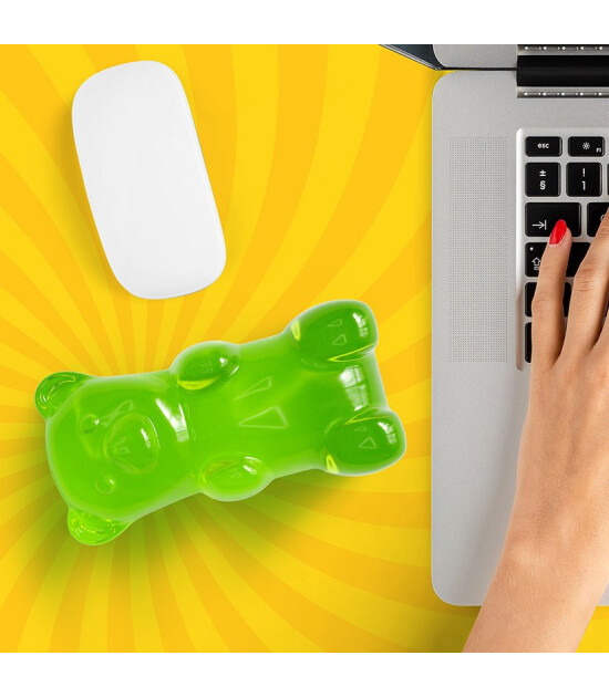Mustard Silikon Mouse Bilek Desteği Gummy Bear // Yeşil