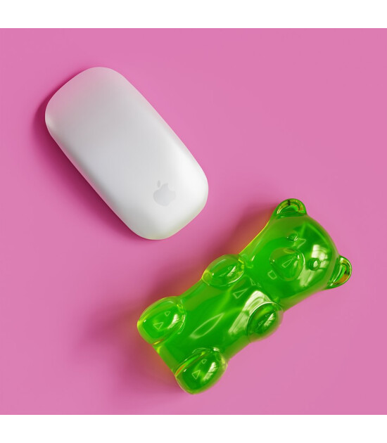 Mustard Gummy Bear Mouse Bilek Desteği - Yeşil