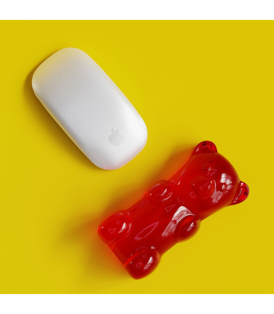 Mustard Gummy Bear Mouse Bilek Desteği - Kırmızı