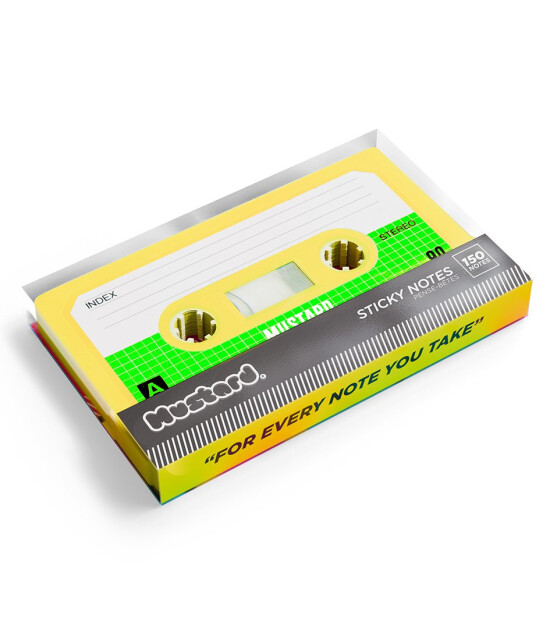 Mustard Kaset Sticky Not Kağıdı