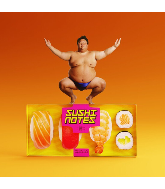 Mustard Sushi Bento Sticky Not Kağıdı ve Page Marker Seti