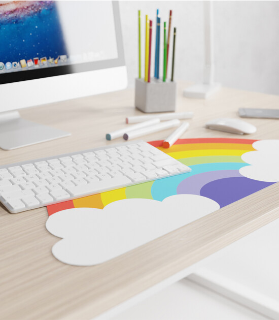 Mustard Mouse Pad // Rainbow