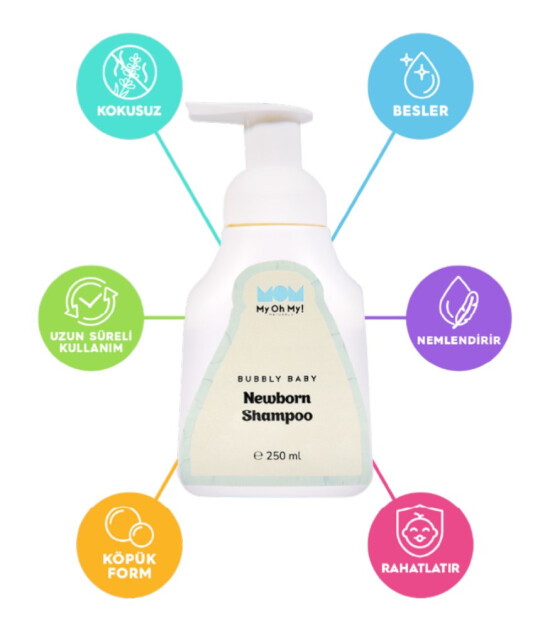 My Oh My! Naturals Organik Bubbly Yenidoğan K&ouml;p&uuml;k Bebek Şampuanı