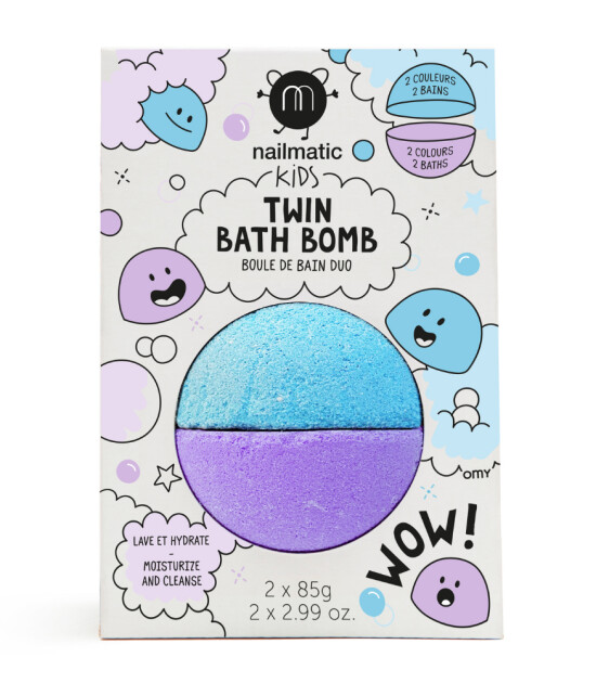 Nailmatic Kids Bath Bomb Twin B // Blue - Violet