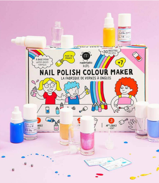 Nailmatic Kids Su Bazlı Çocuk Tırnak Cila Yapma Seti // 4 Renk