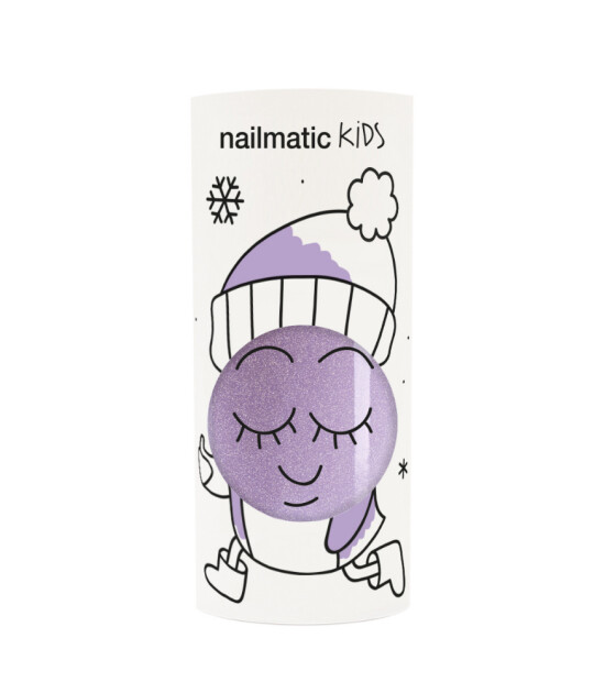 Nailmatic Kids Su Bazlı Çocuk Tırnak Cilası // Piglou (Sedeli Mor)