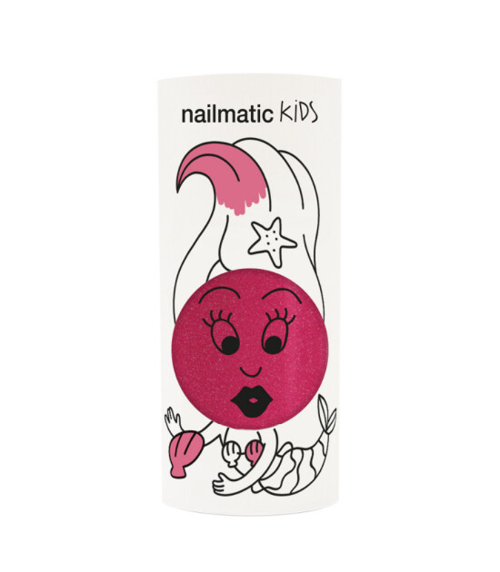 Nailmatic Kids Su Bazlı Çocuk Tırnak Cilası // Sissi (Simli Pembe)