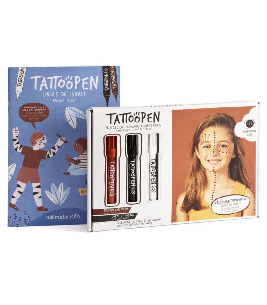 Nailmatic Kids Geçici Dövme Kalem Seti + Kitap // Tribe - Funny Tribe