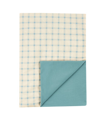 Nobodinoz Stories Battaniye, Vanilla Blue Squares 70x140 cm